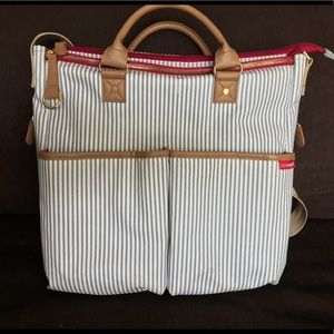 Skiphop Duo French Stripe Diaper Bag